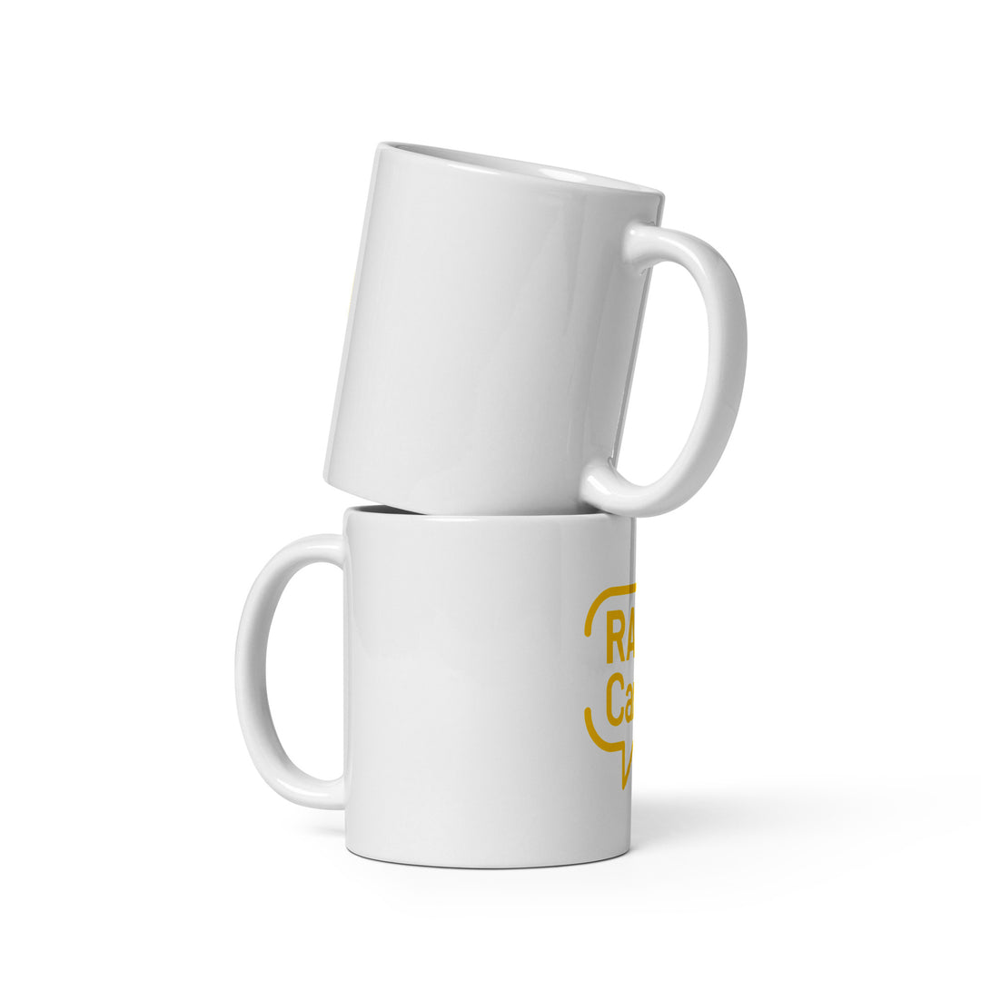 White glossy mug