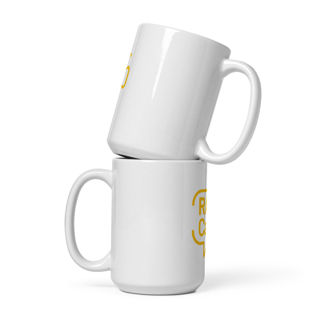 White glossy mug